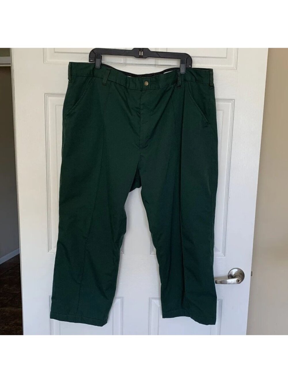 Cabelas Mens Size 44 Goretex Pants Green Outdoors Waterproof Rain READ